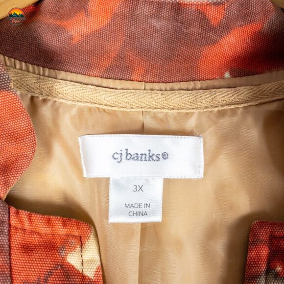 CJ Banks Jacket Multicolor Goblincore Citywear Long Sleeve Women's Size 3X - Picture 8 of 11